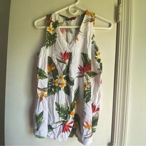 Puanani‎ Tropical Floral Sleeveless Top Medium